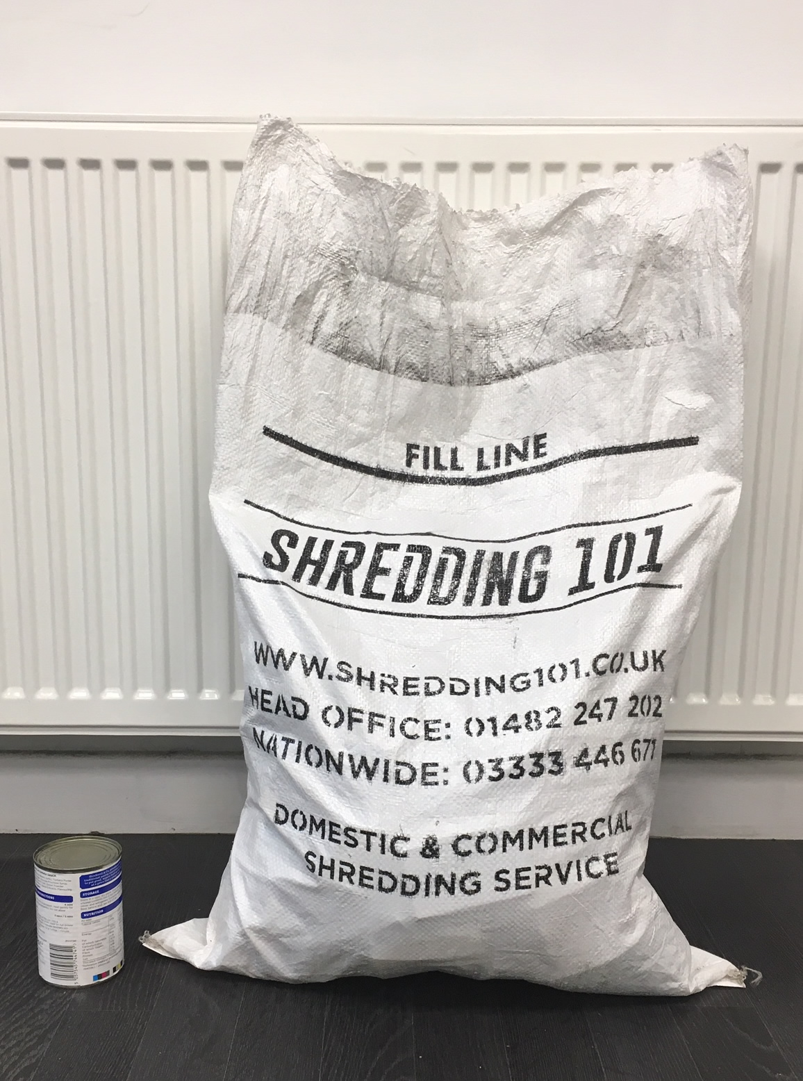 sack size Shredding sack for destruction